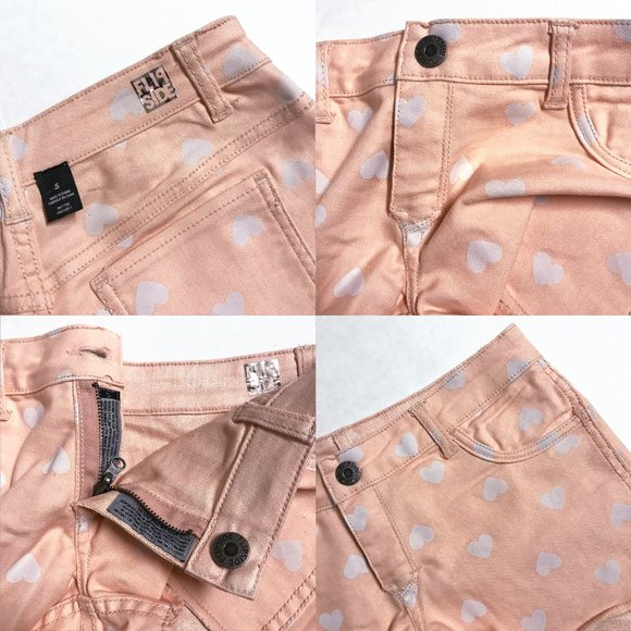 Flip Side Reversible Shorts Peachy Pink with Heart - Picture 8 of 8